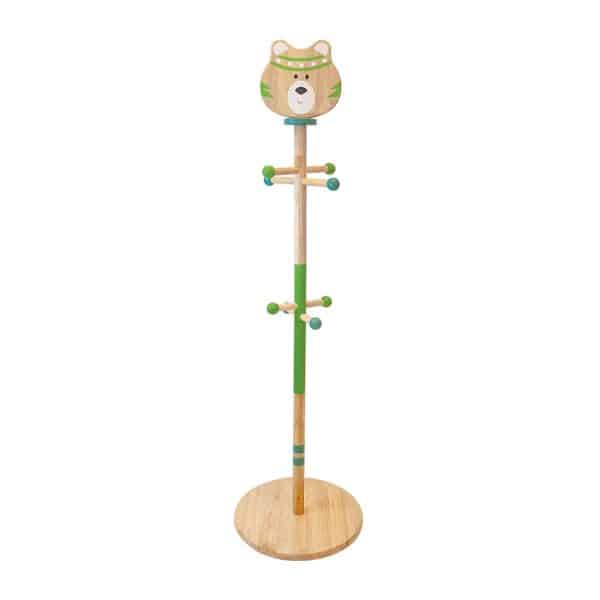 Child wooden coat stand Indianimals Teddy bear