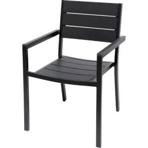 Καρέκλα αλουμινίου με polywood ανθρακί
