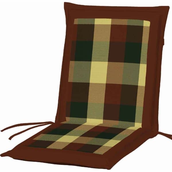 SQUARE-TILE PILLOW FOR CHAIR WITH LOW BACK DOUBLE