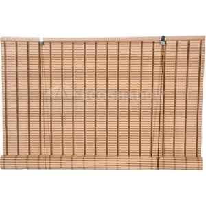 Two-tone bamboo blind roll-up
